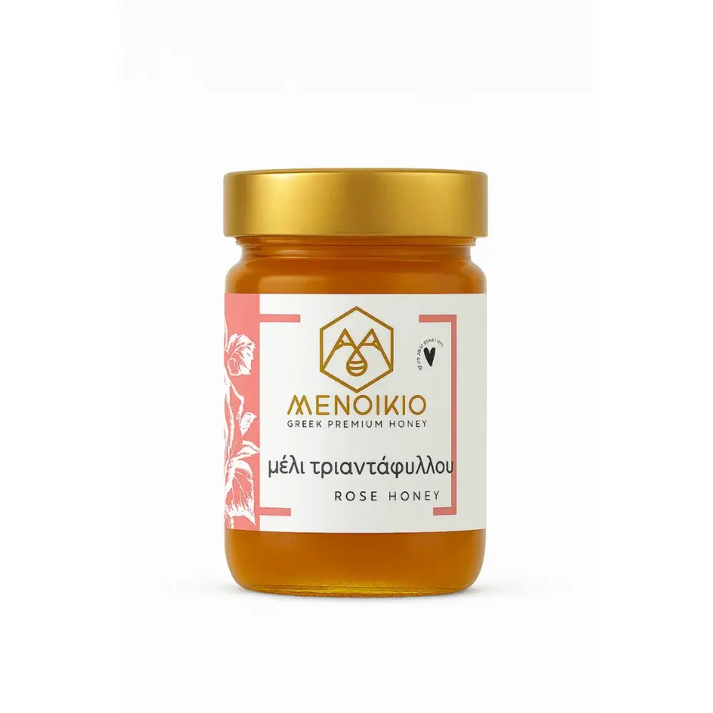 Μέλι Τριαντάφυλλο Μενοίκιο 270g σε γυάλινο βάζο
